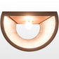 Meyda Lighting Elk at Dawn 13" 2-Light Rust Wall Sconce With Silver Mica Shade Glass