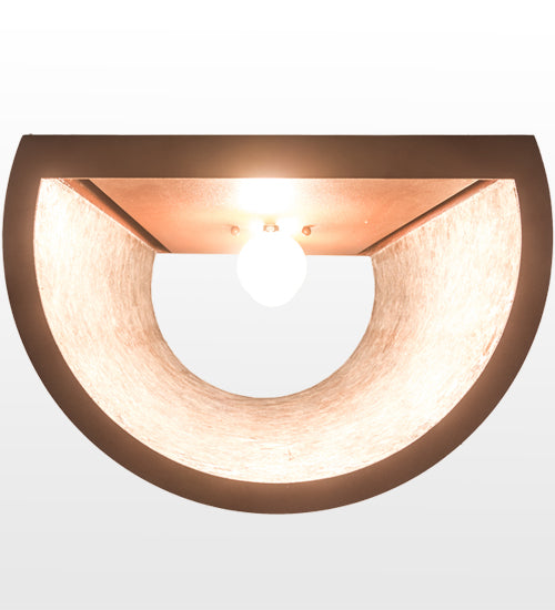 Meyda Lighting Elk at Dawn 13" 2-Light Rust Wall Sconce With Silver Mica Shade Glass