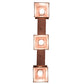 Meyda Lighting Elk at Dawn 217251 37" 3-Light Rust Island Pendant Light With Silver Mica Shade Glass