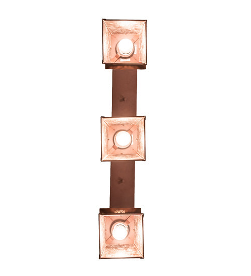 Meyda Lighting Elk at Dawn 217251 37" 3-Light Rust Island Pendant Light With Silver Mica Shade Glass