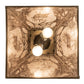 Meyda Lighting Elk at Dawn 22" 2-Light Antique Copper Pendant Light With Silver Mica Shade Glass