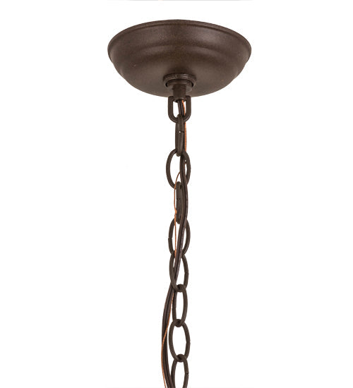 Meyda Lighting Elk at Dawn 22" 2-Light Cafe Noir Pendant Light With Avocado Smooth Shade Glass