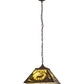 Meyda Lighting Elk at Dawn 22" 2-Light Cafe Noir Pendant Light With Avocado Smooth Shade Glass