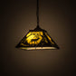 Meyda Lighting Elk at Dawn 22" 2-Light Cafe Noir Pendant Light With Avocado Smooth Shade Glass