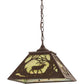 Meyda Lighting Elk at Dawn 22" 2-Light Cafe Noir Pendant Light With Avocado Smooth Shade Glass