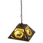 Meyda Lighting Elk at Dawn 22" 2-Light Cafe Noir Pendant Light With Avocado Smooth Shade Glass