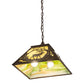 Meyda Lighting Elk at Dawn 22" 2-Light Cafe Noir Pendant Light With Avocado Smooth Shade Glass