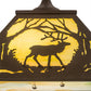 Meyda Lighting Elk at Dawn 22" 2-Light Cafe Noir Pendant Light With Avocado Smooth Shade Glass