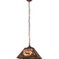 Meyda Lighting Elk at Dawn 22" 2-Light Rust Pendant Light With Silver Mica Shade Glass
