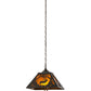 Meyda Lighting Elk at Dawn 22" 2-Light Timeless Bronze Pendant Light With Amber Mica Shade Glass