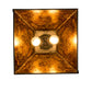 Meyda Lighting Elk at Dawn 22" 2-Light Timeless Bronze Pendant Light With Amber Mica Shade Glass