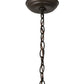 Meyda Lighting Elk at Dawn 22" 2-Light Timeless Bronze Pendant Light With Amber Mica Shade Glass