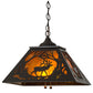 Meyda Lighting Elk at Dawn 22" 2-Light Timeless Bronze Pendant Light With Amber Mica Shade Glass