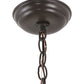 Meyda Lighting Elk at Dawn 22" 2-Light Timeless Bronze Pendant Light With Silver Mica Shade Glass