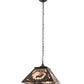 Meyda Lighting Elk at Dawn 22" 2-Light Timeless Bronze Pendant Light With Silver Mica Shade Glass