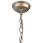 Meyda Lighting Elk at Dawn 23" 2-Light Antique Copper Pendant Light With Beige Art Shade Glass