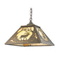 Meyda Lighting Elk at Dawn 23" 2-Light Antique Copper Pendant Light With Beige Art Shade Glass