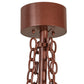 Meyda Lighting Elk at Dusk 36" 8-Light Rust Pendant Light With Angelwing Idalight Shade