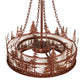 Meyda Lighting Elk at Dusk 36" 8-Light Rust Pendant Light With Angelwing Idalight Shade