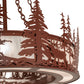Meyda Lighting Elk at Dusk 36" 8-Light Rust Pendant Light With Angelwing Idalight Shade