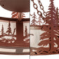 Meyda Lighting Elk at Dusk 36" 8-Light Rust Pendant Light With Angelwing Idalight Shade