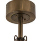 Meyda Lighting Elk at Dusk 44" 8-Light Antique Copper Chandelier With Silver Mica Shade Glass and Fan