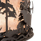 Meyda Lighting Elk at Dusk 46" 11-Light Timeless Bronze Ceiling Chandelier With Silver Mica Shade Glass and Fan