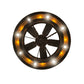 Meyda Lighting Elk at Dusk 46" 16-Light Oil Rubbed Bronze Chandelier With Amber Mica Shade Glass and Fan
