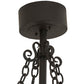 Meyda Lighting Elk at Dusk 46" 16-Light Oil Rubbed Bronze Chandelier With Amber Mica Shade Glass and Fan