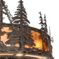Meyda Lighting Elk at Dusk 47" 16-Light Coffee Bean Chandelier With Amber Mica Shade Glass and Fan