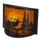 Meyda Lighting Elk at Lake 12" Timeless Bronze Wall Sconce With Honey Art Shade