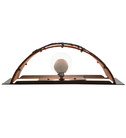 Meyda Lighting Elk at Lake 12" Timeless Bronze Wall Sconce With Honey Art Shade