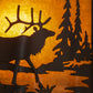 Meyda Lighting Elk at Lake 12" Timeless Bronze Wall Sconce With Honey Art Shade