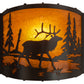 Meyda Lighting Elk at Lake 12" Timeless Bronze Wall Sconce With Honey Art Shade