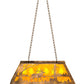 Meyda Lighting Elk at Lake 33" 6-Light Antique Copper Island Pendant Light With Amber Mica Shade Glass