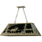 Meyda Lighting Elk at Lake 33" 6-Light Corinth Island Pendant Light With Emerald Green Shade Glass