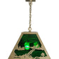 Meyda Lighting Elk at Lake 33" 6-Light Corinth Island Pendant Light With Emerald Green Shade Glass