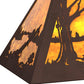 Meyda Lighting Elk at Lake 33" 6-Light Mahogany Bronze Island Pendant Light With Amber Mica Shade Glass