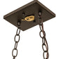 Meyda Lighting Elk at Lake 33" 6-Light Oil Rubbed Bronze Island Pendant Light With Amber Mica Shade Glass