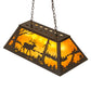 Meyda Lighting Elk at Lake 33" 6-Light Oil Rubbed Bronze Island Pendant Light With Amber Mica Shade Glass
