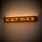 Meyda Lighting Elk at Lake 36" 6-Light Antique Copper Vanity Light With Amber Mica Shade Glass