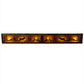 Meyda Lighting Elk at Lake 36" 6-Light Antique Copper Vanity Light With Amber Mica Shade Glass