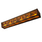 Meyda Lighting Elk at Lake 36" 6-Light Antique Copper Vanity Light With Amber Mica Shade Glass