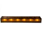 Meyda Lighting Elk at Lake 36" 6-Light Antique Copper Vanity Light With Amber Mica Shade Glass