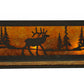 Meyda Lighting Elk at Lake 36" 6-Light Dark Roast Vanity Light With Amber Mica Shade Glass