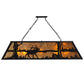 Meyda Lighting Elk at Lake 48" 6-Light Textured Island Pendant Light With Amber Mica Shade Glass