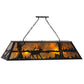 Meyda Lighting Elk at Lake 48" 6-Light Textured Island Pendant Light With Amber Mica Shade Glass