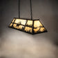 Meyda Lighting Elk at Lake 48" 6-Light Timeless Bronze Island Pendant Light With Beige Art Shade Glass