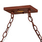 Meyda Lighting Elk at Lake 60" 9-Light Rust Island Pendant Light With Silver Mica Shade Glass