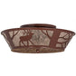 Meyda Lighting Elk on the Loose 22" 4-Light Rust Flush Mount Light With Silver Mica Shade Glass